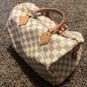 Speedy 35 white checkered Louis Vuitton